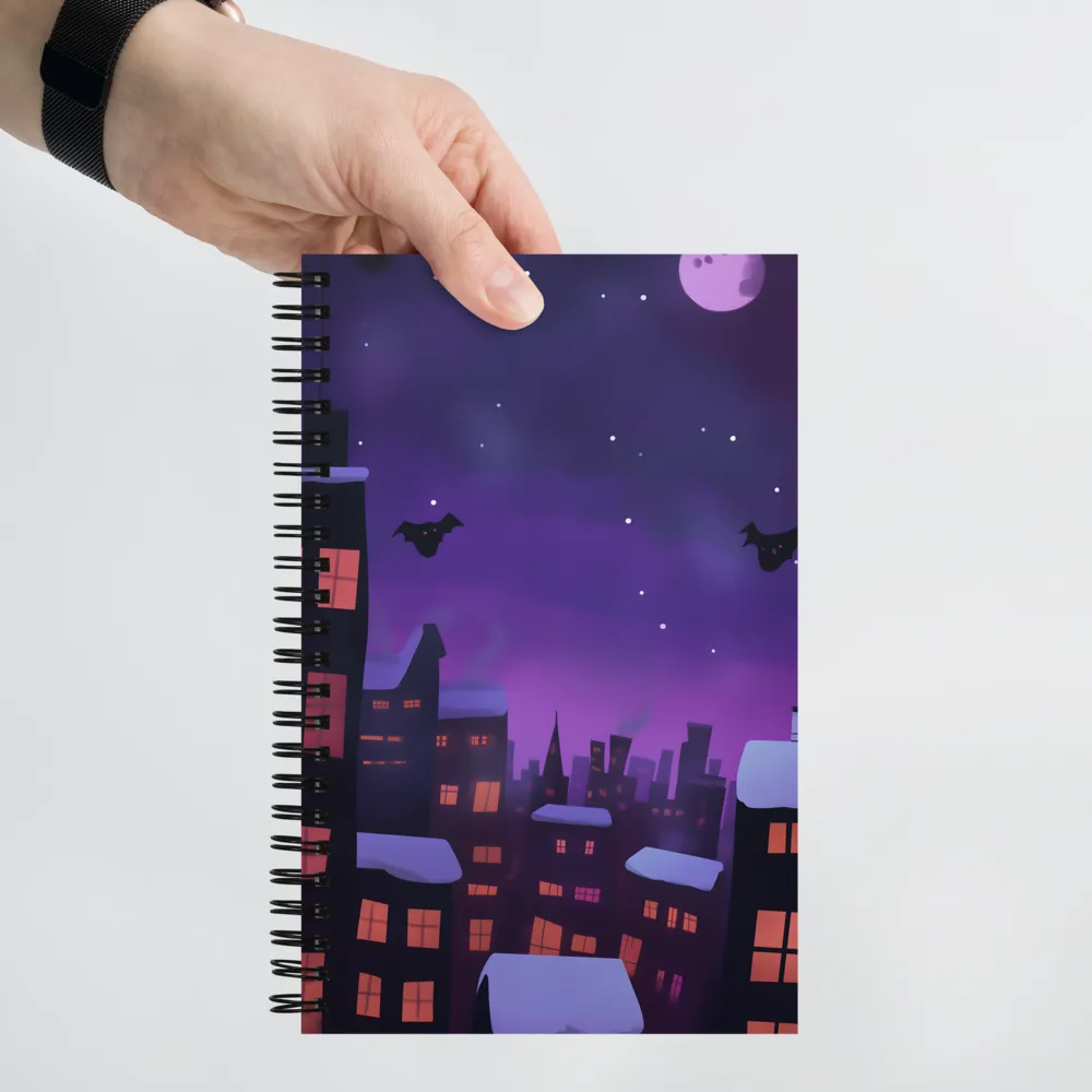 Mystical Night in the City | Spiral Notebook