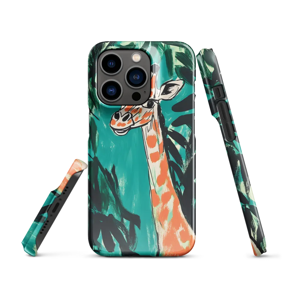 Curious Giraffe in Lush Greenery | Phone Case |  14 Pro | Snap Case | Glossy