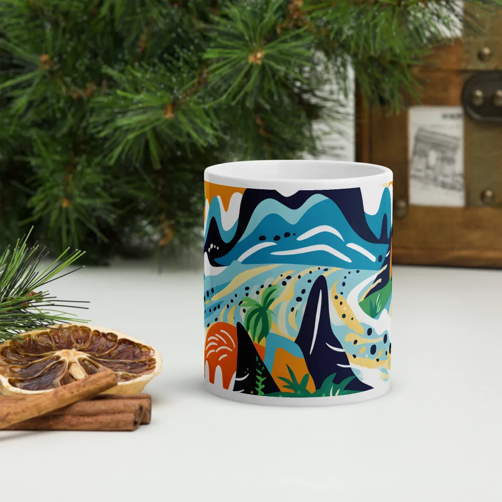 Abstract Tropical Landscape | Mugs | Multiple Sizes & Colors