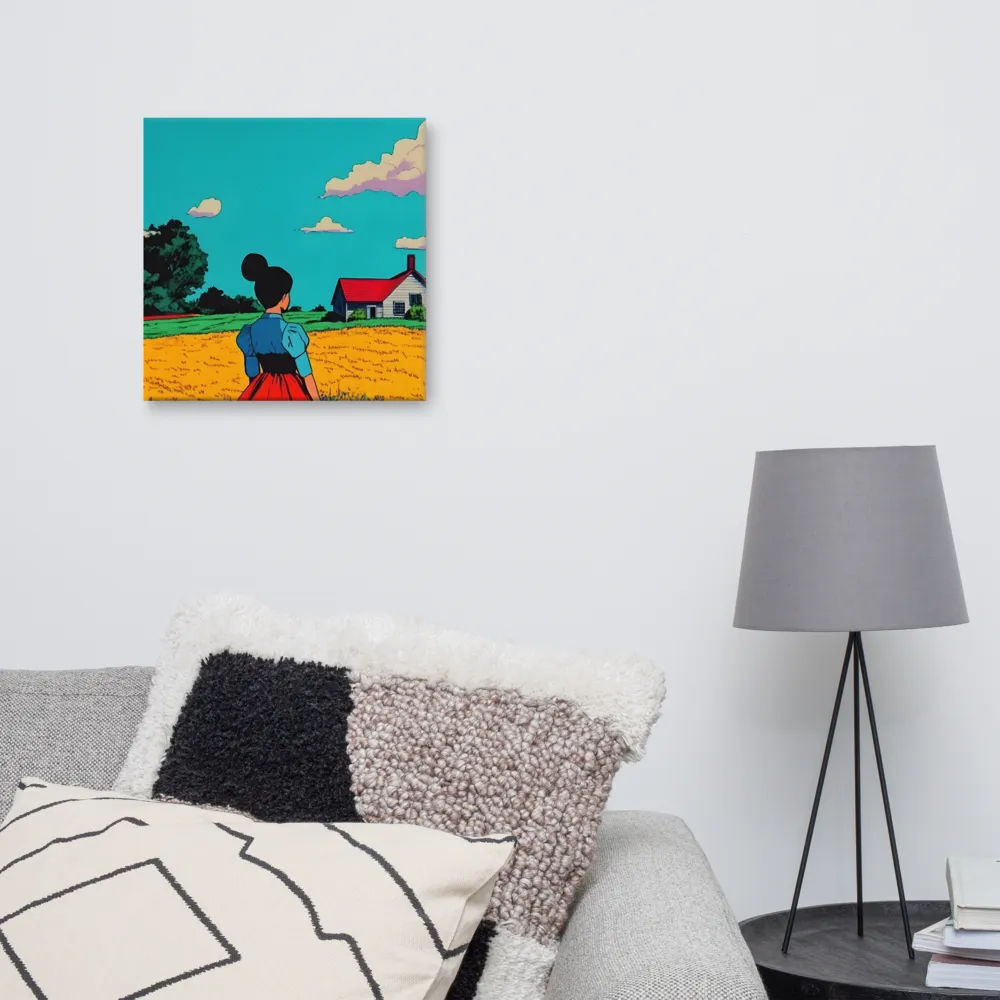 Whispers of a Sunlit Meadow | Canvas | 16″×16″