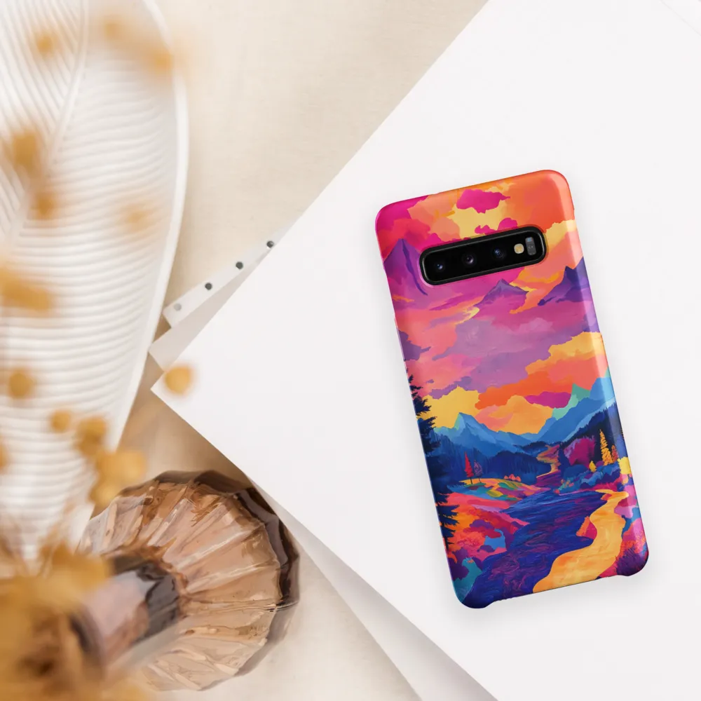 Radiant Serenity: A Surreal Landscape | Phone Case |  S10 | Snap Case | Matte