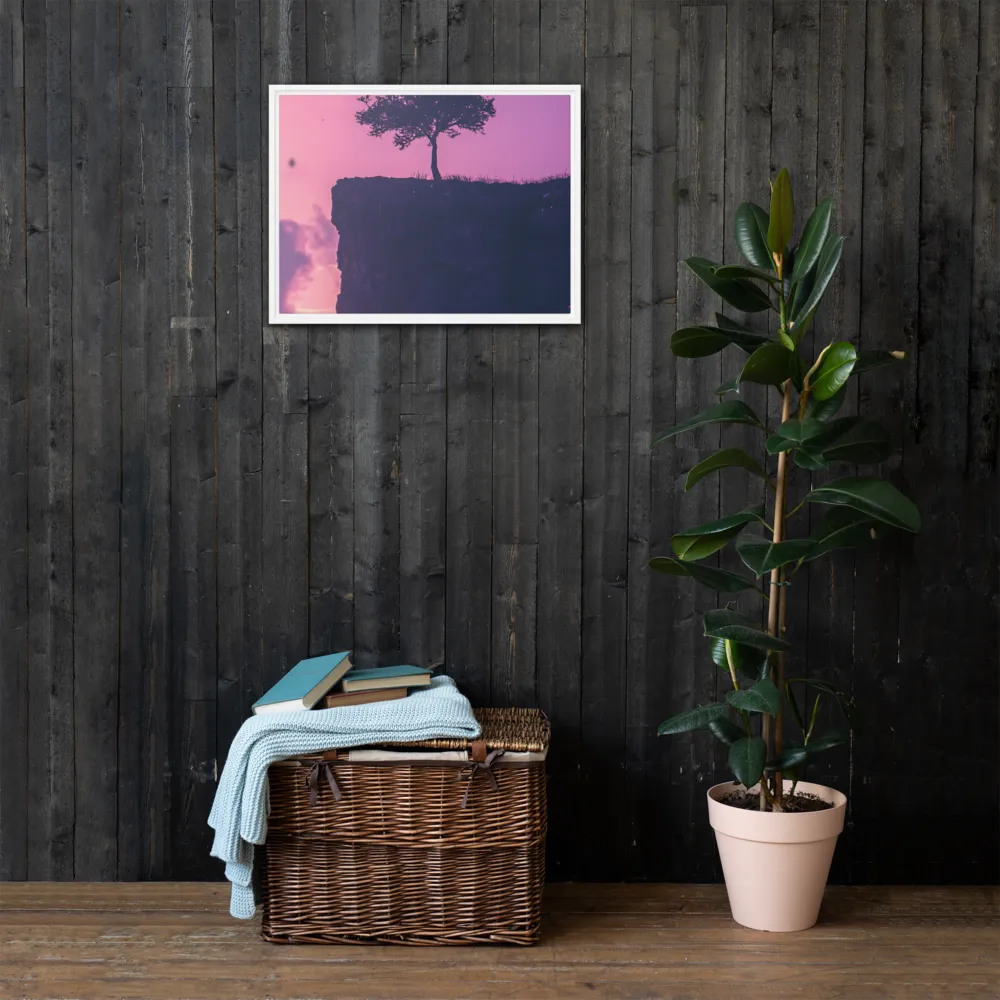 Solitude on the Edge | Canvas with White Frame | 18″×24″