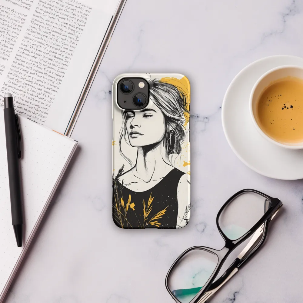 Golden Bloom — Portrait with Botanicals