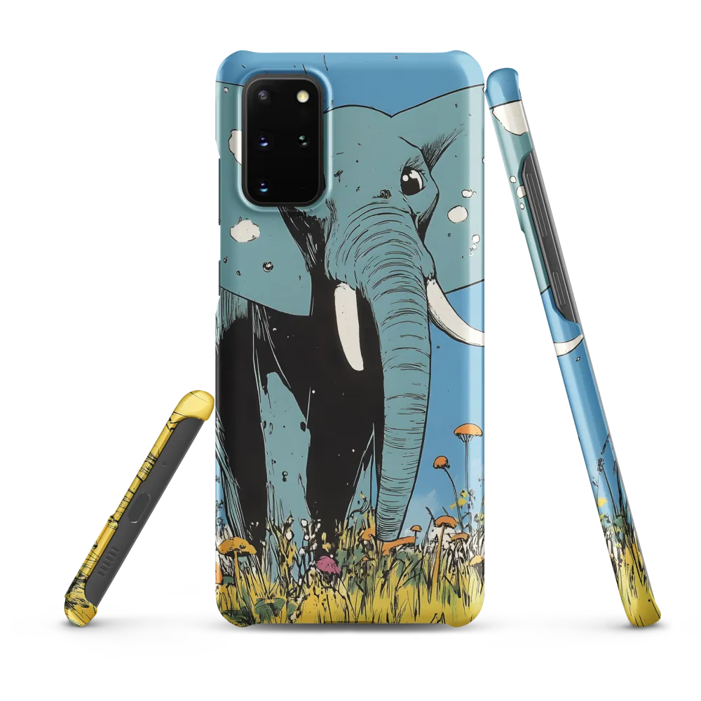 Whimsical Blue Elephant in Bloom