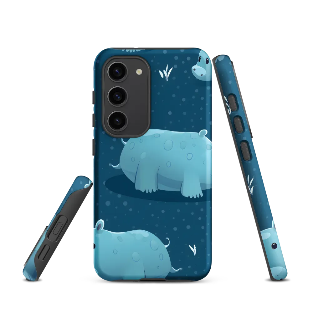 Whimsical Hippo Play | Phone Case |  S23 | Tough Case | Matte