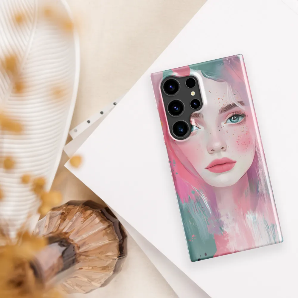 Dreamy Serenity: A Contemporary Portrait | Phone Case |  S24 Ultra | Snap Case | Glossy