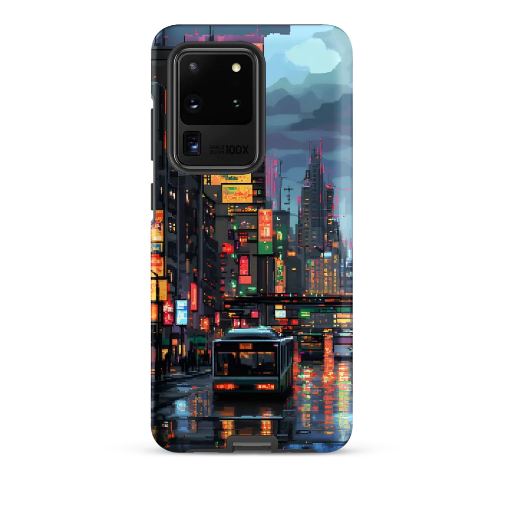 Neon Dreams: A Pixelated Urban Night