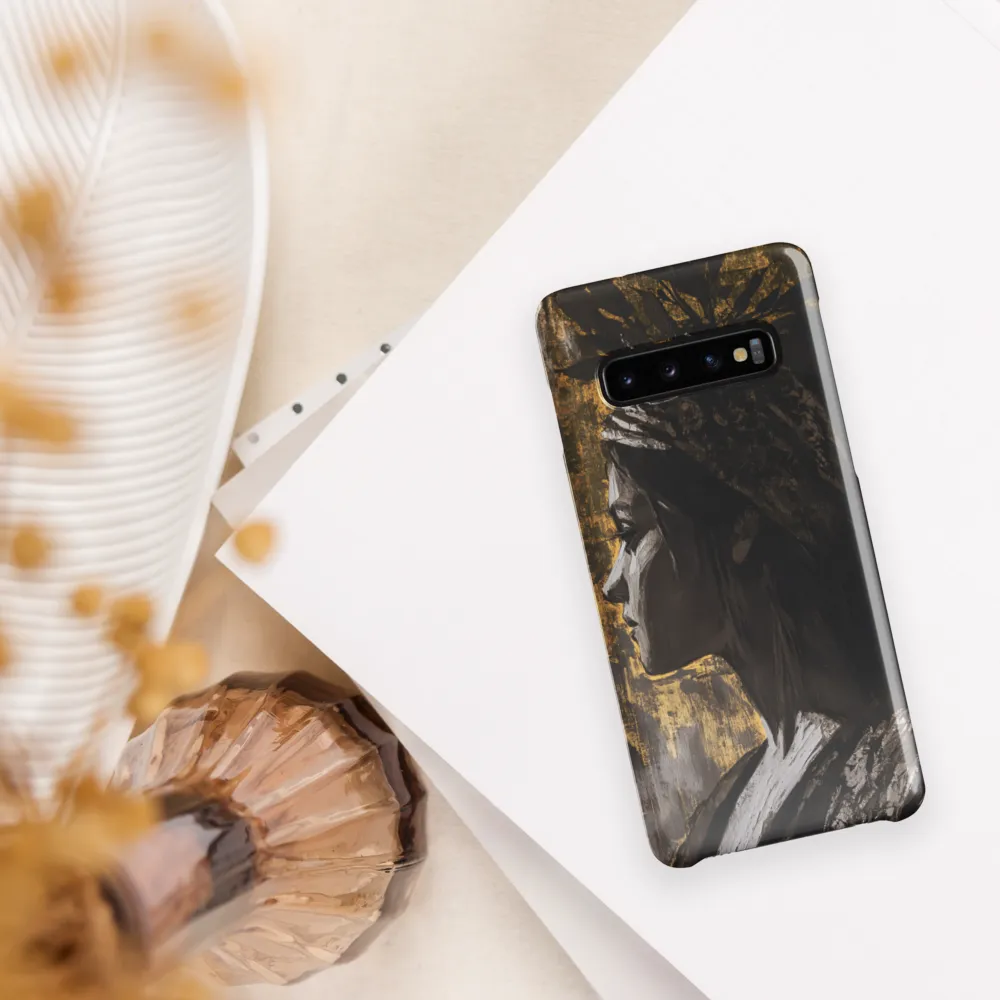 Golden Elegance: A Modern Profile Portrait