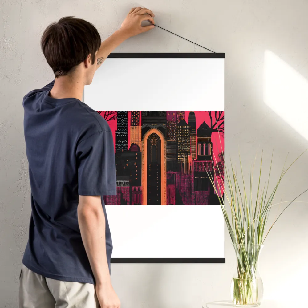 Urban Reverie | Poster With Black Wood Hanger | 24″×36″