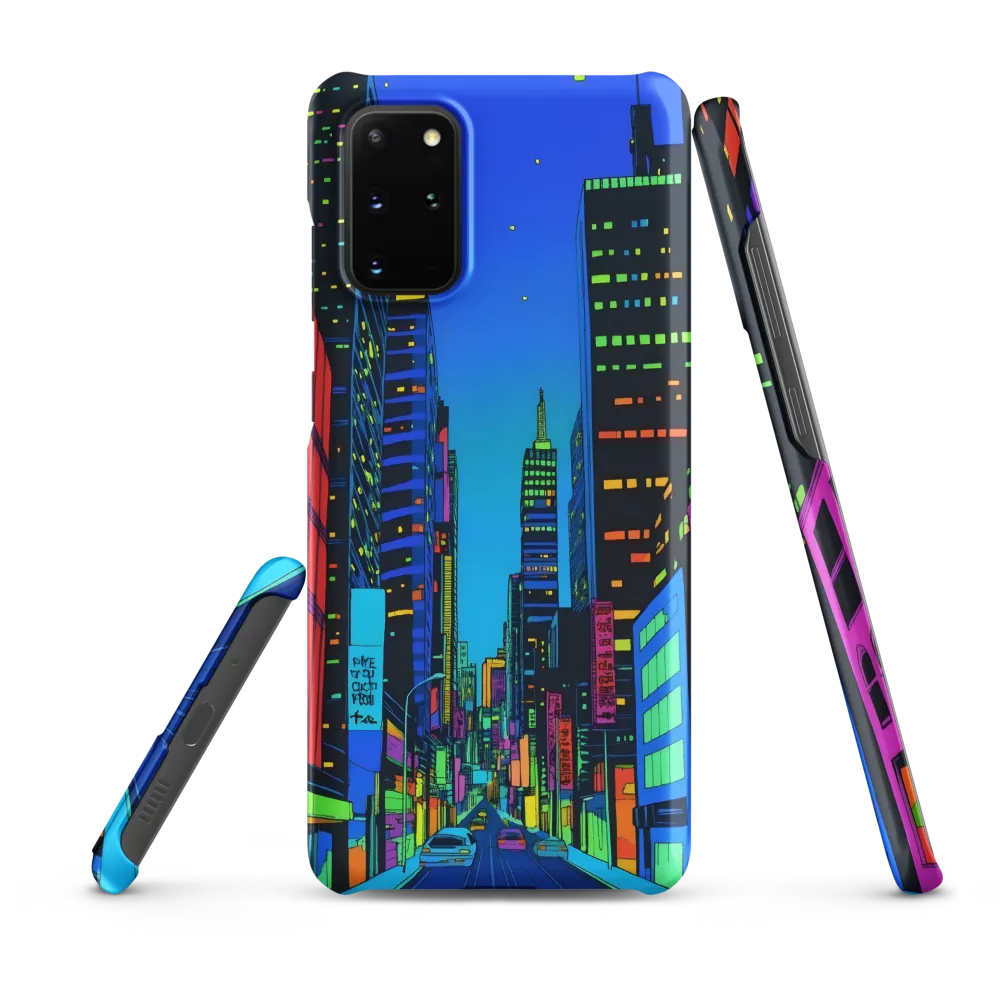 Neon Dreamscape: A Futuristic City at Dusk | Phone Case |  S20 Plus | Snap Case | Matte