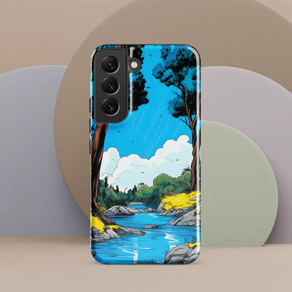 Tranquil River in a Comic Landscape
