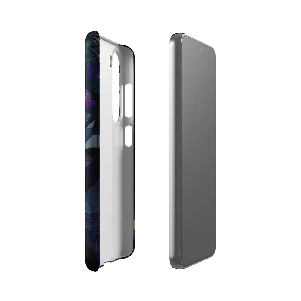 Fragmented Mystery: A Modern Portrait | Phone Case |  S23 | Snap Case | Matte