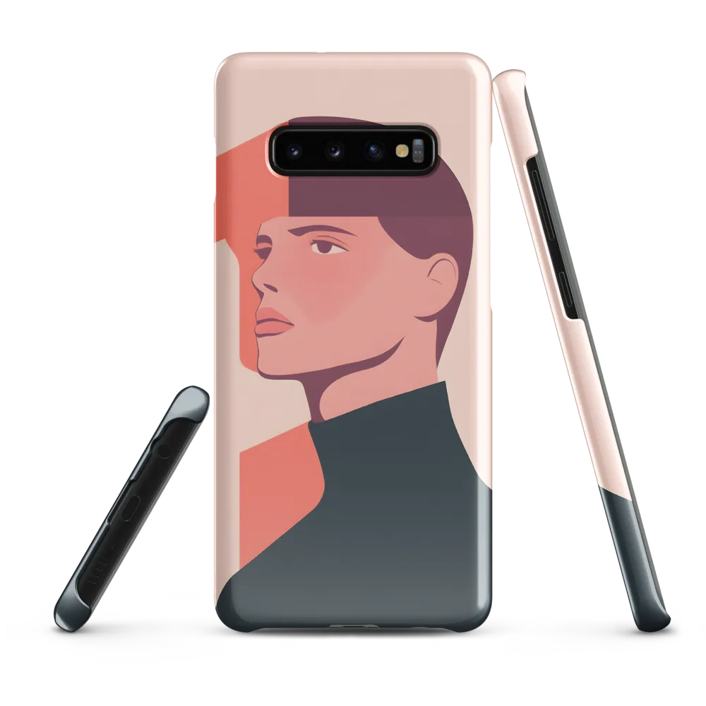 Contemplative Portrait in Minimalism | Phone Case |  S10 Plus | Snap Case | Glossy