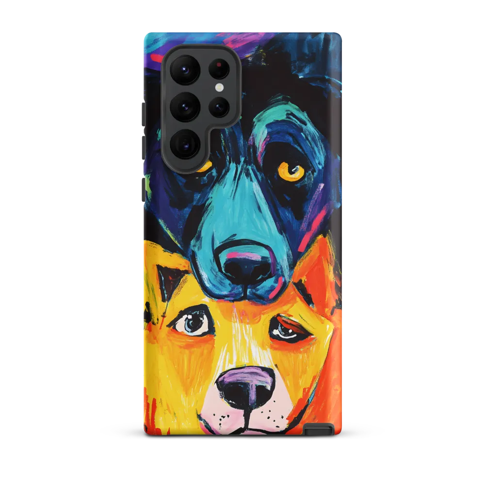 Vibrant Companions: An Expression of Canine Spirit | Phone Case |  S22 Ultra | Tough Case | Matte