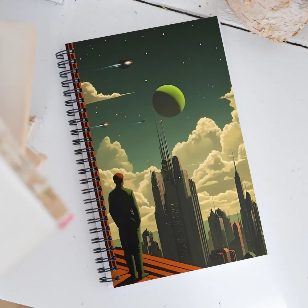 Gaze of Tomorrow: A Futuristic Vision | Spiral Notebook