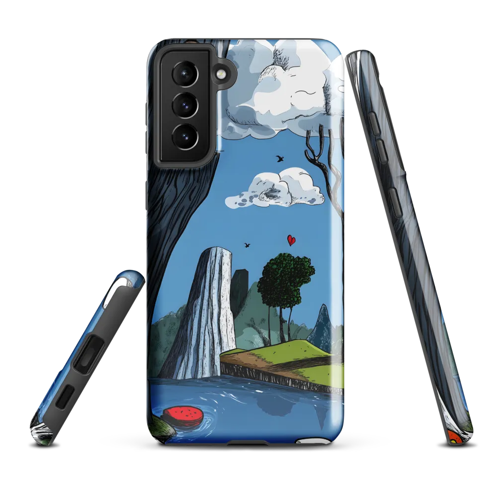 Whimsical Cliffside Reflections