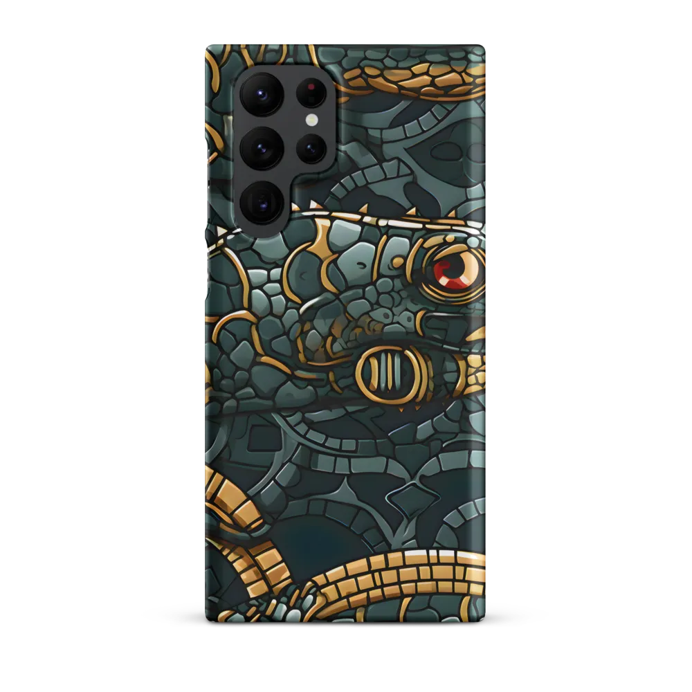 Reptilian Elegance: A Digital Art Nouveau Tapestry