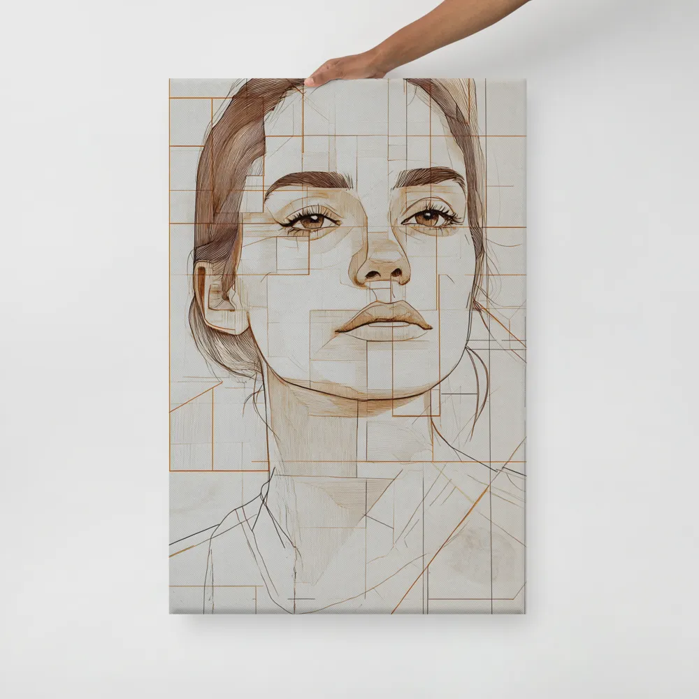 Geometric Serenity: A Minimalist Portrait