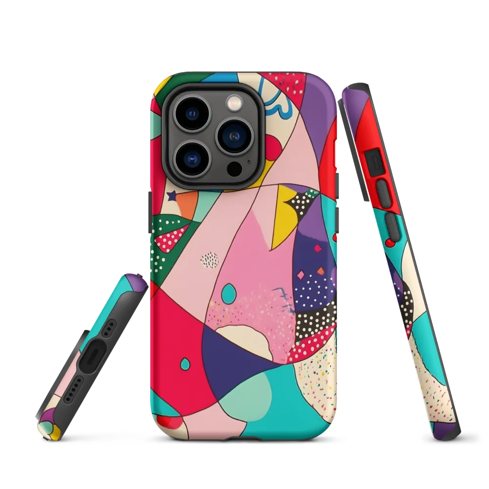 Playful Geometry in Color | Phone Case |  14 Pro | Tough Case | Matte