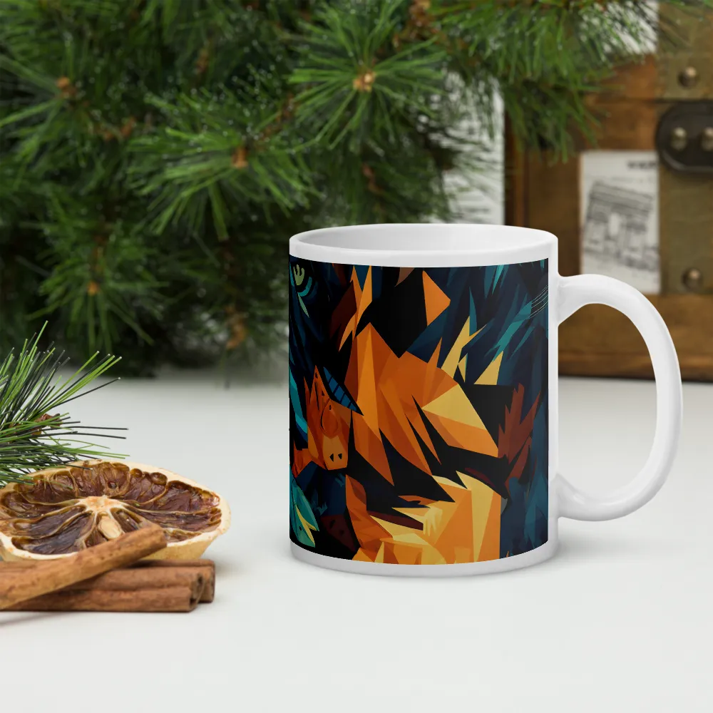 Wild Fusion: The Abstract Wolf | Mugs | Multiple Sizes & Colors