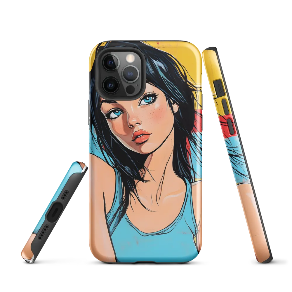 Vibrant Portrait of Modern Youth | Phone Case |  12 Pro | Tough Case | Glossy