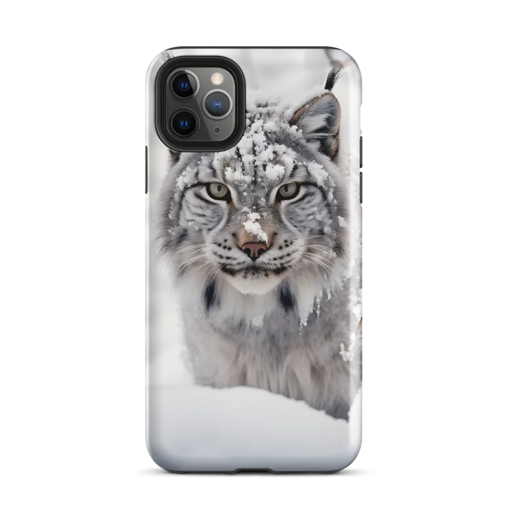 Whispers of Winter: The Lynx in Snow | Phone Case |  11 Pro Max | Tough Case | Glossy