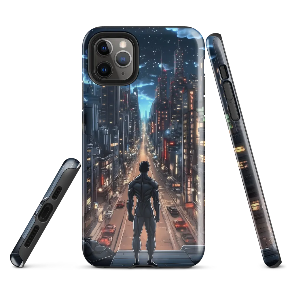 Urban Vigilance: A Hero's Watch | Phone Case |  11 Pro Max | Tough Case | Glossy