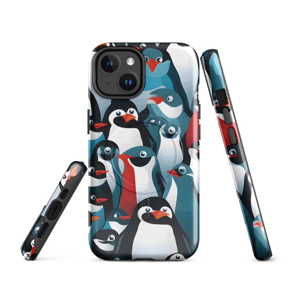 Penguin Parade | Phone Case |  14 | MagSafe® Tough Case | Glossy