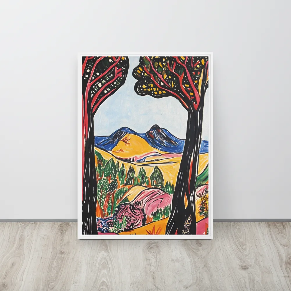 Vibrant Nature's Embrace | Canvas with White Frame | 20″×28″