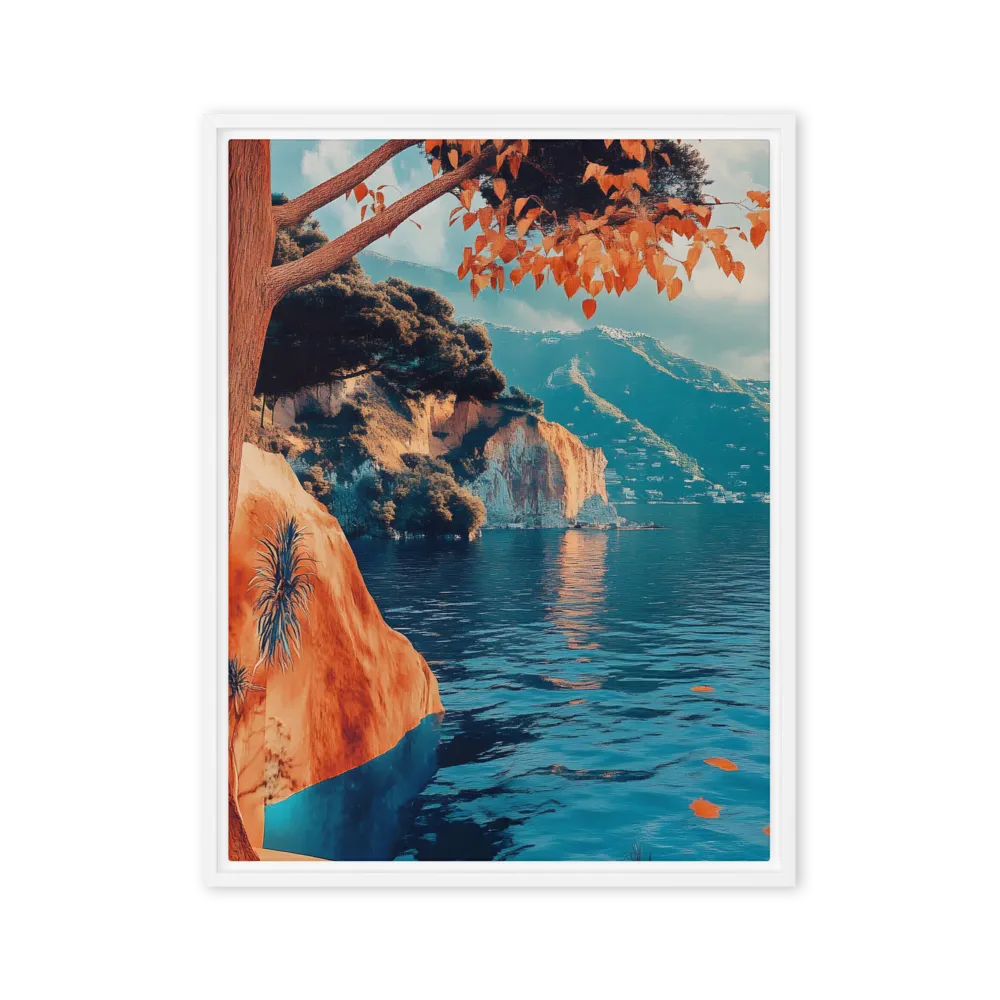Elysian Waterscape | Canvas with White Frame | 24″×32″