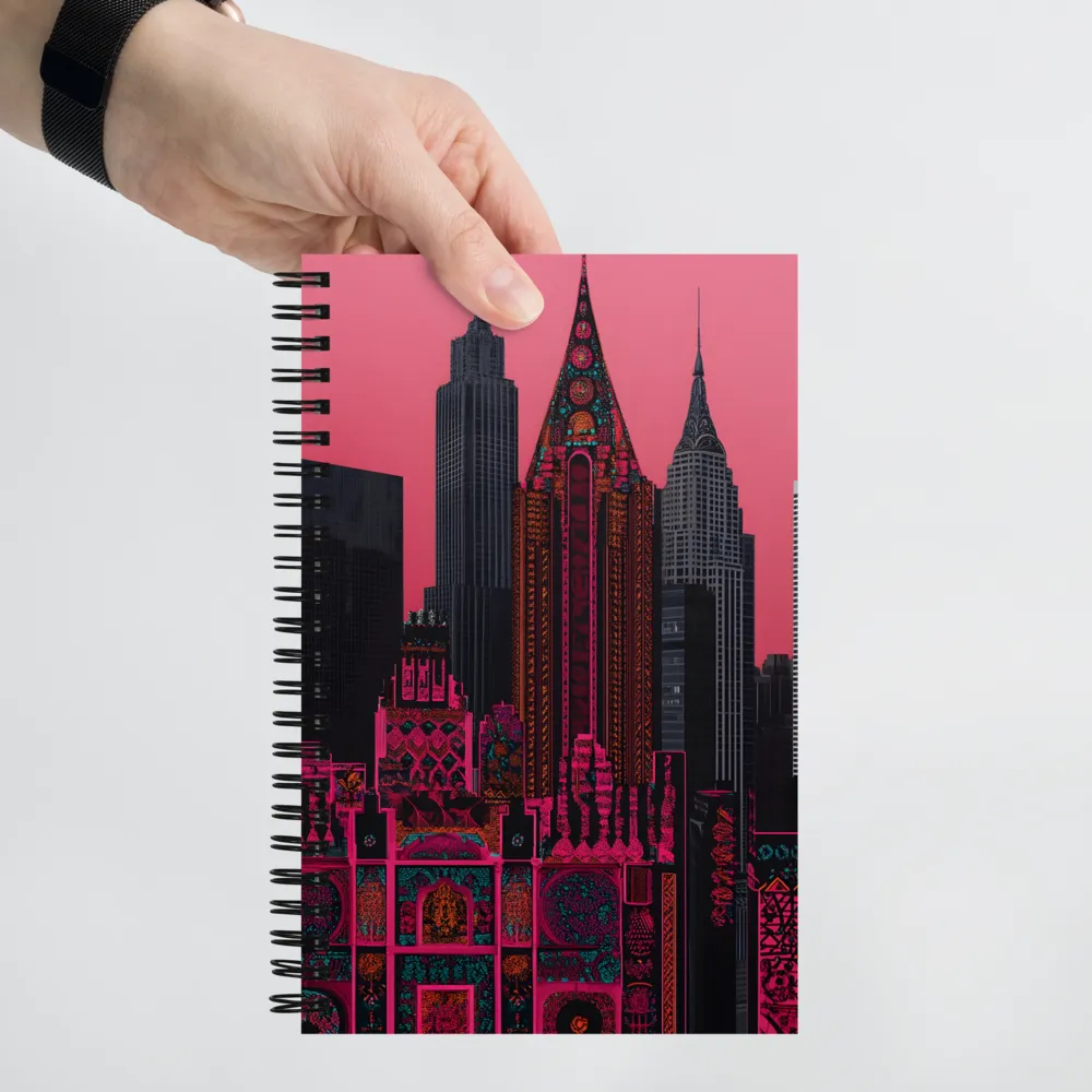 Urban Vibrance: A Digital Exploration of Skyscrapers | Spiral Notebook