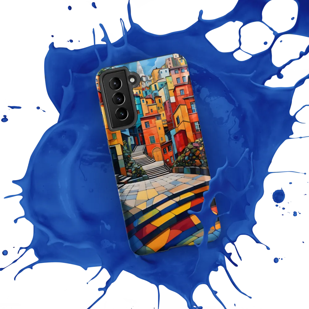 Vibrant Village: A Cubist Journey