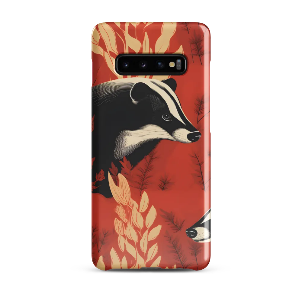 Whimsical Badger Dance | Phone Case |  S10 Plus | Snap Case | Glossy