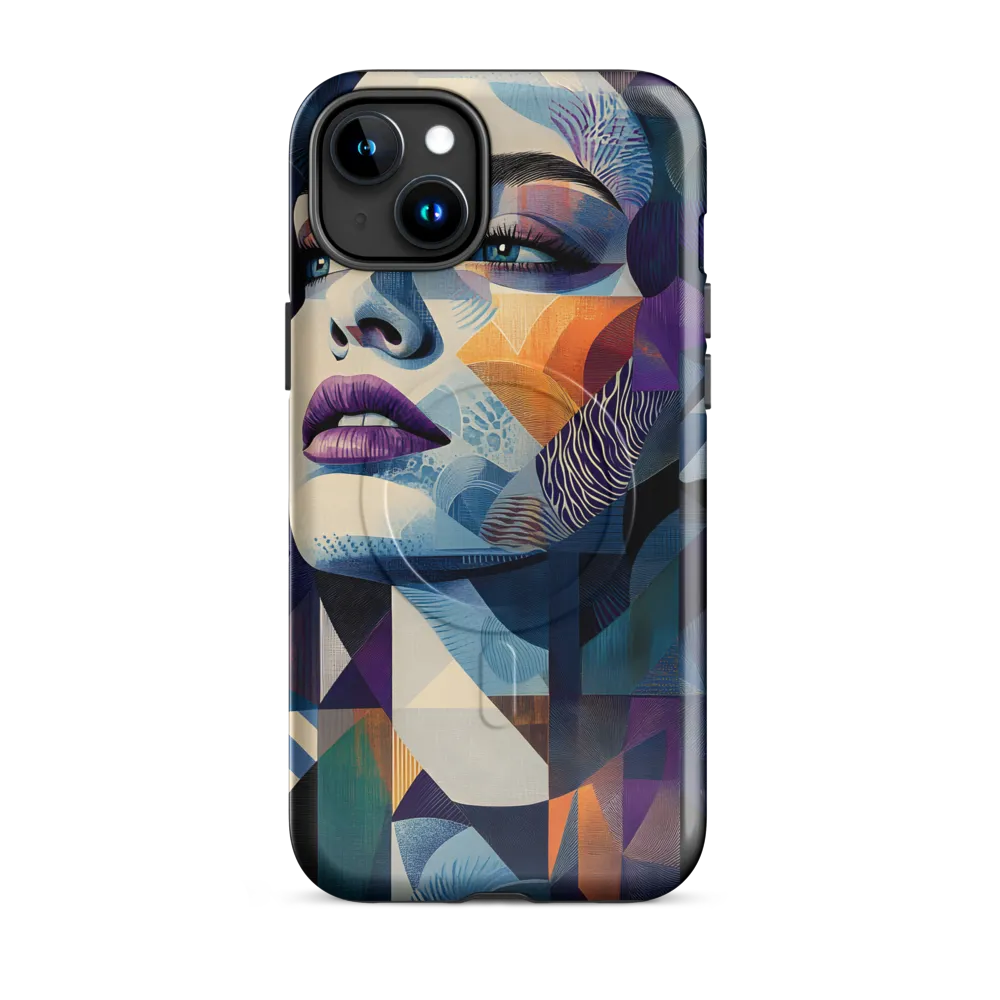 Fragmented Mystery: A Modern Portrait | Phone Case |  15 Plus | MagSafe® Tough Case | Glossy