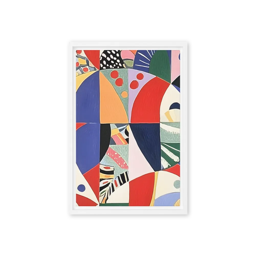 Dynamic Mosaic Symmetry | Canvas with White Frame | 12″×18″