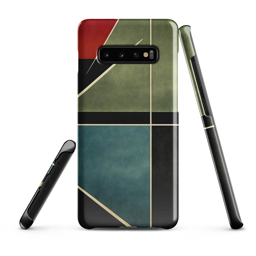 Geometric Harmony: A Modern Abstract | Phone Case |  S10 Plus | Snap Case | Glossy