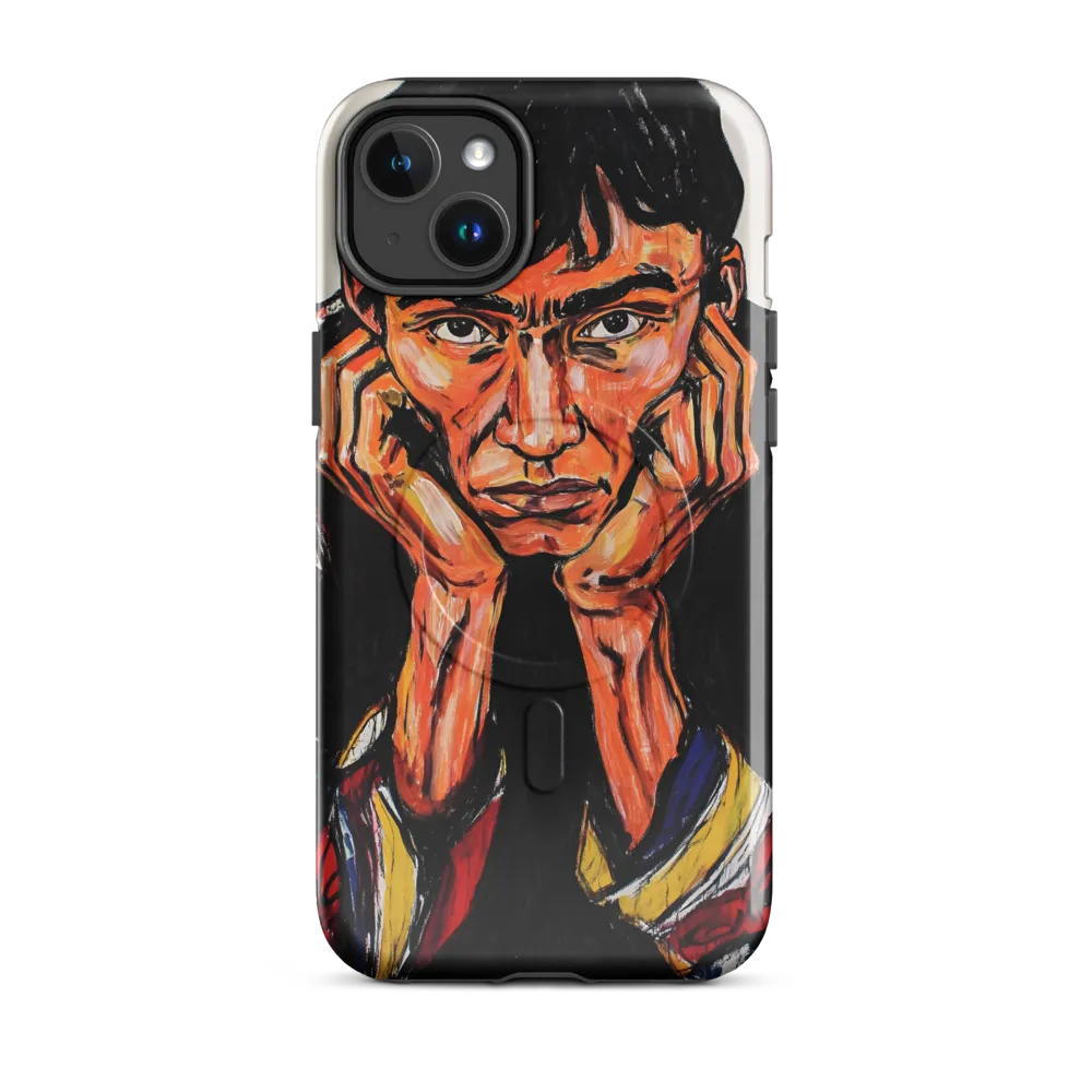 Contemplative Intensity: An Expressionist Portrait