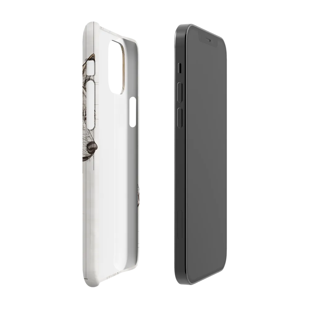 Geometric Harmony: The Essence of Wolves | Phone Case |  12 Pro | Snap Case | Matte