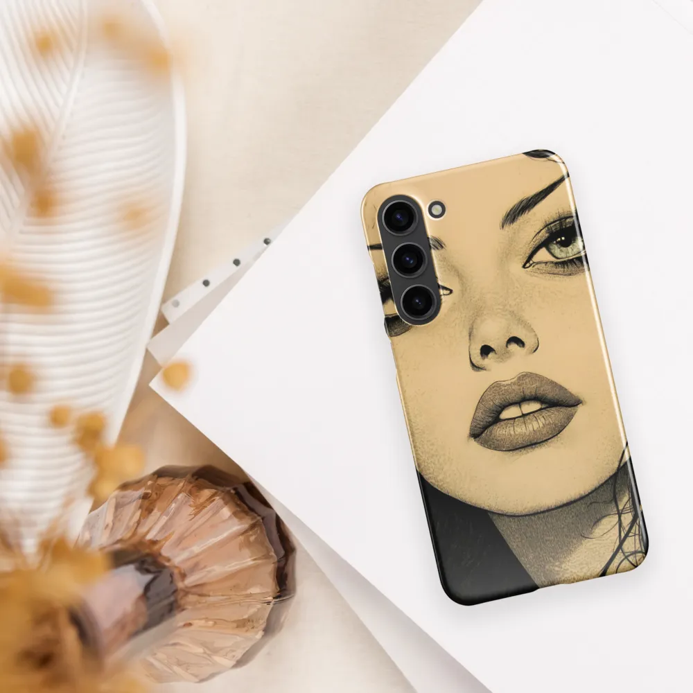 Enigmatic Gaze | Phone Case |  S23 Plus | Snap Case | Glossy