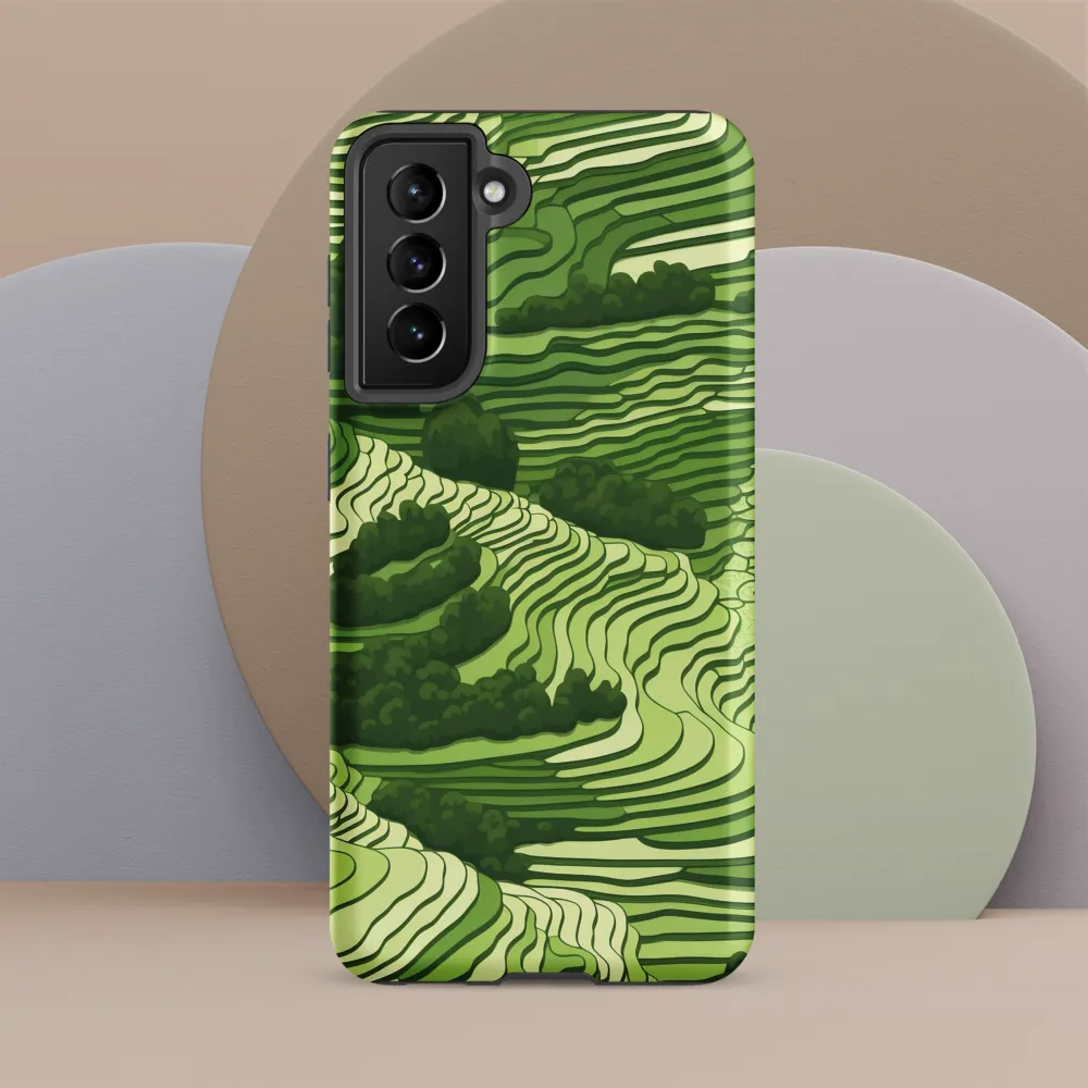 Waves of Green: An Abstract Landscape
