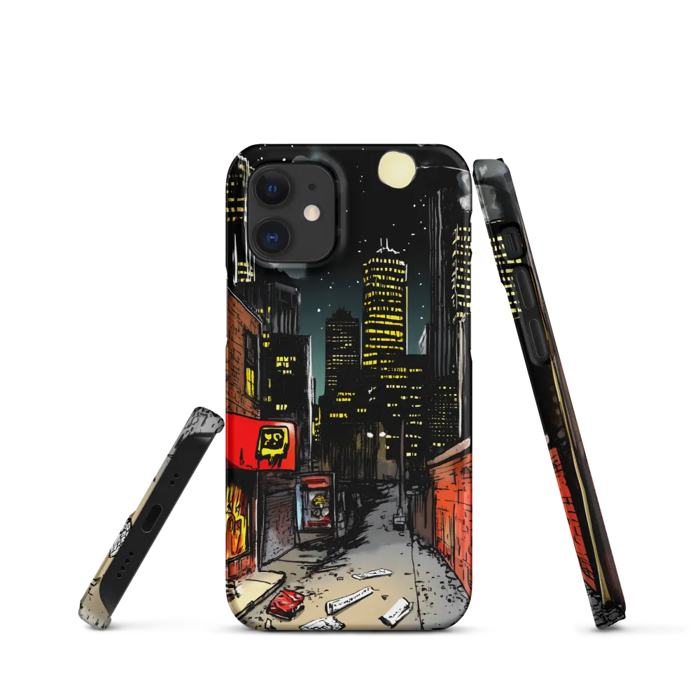 Nocturnal Cityscape: The Hidden Alley | Phone Case |  12 Mini | Snap Case | Matte