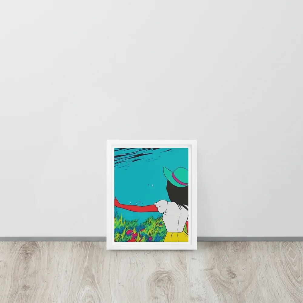 Whimsical Encounter | Canvas with White Frame | 8″×10″