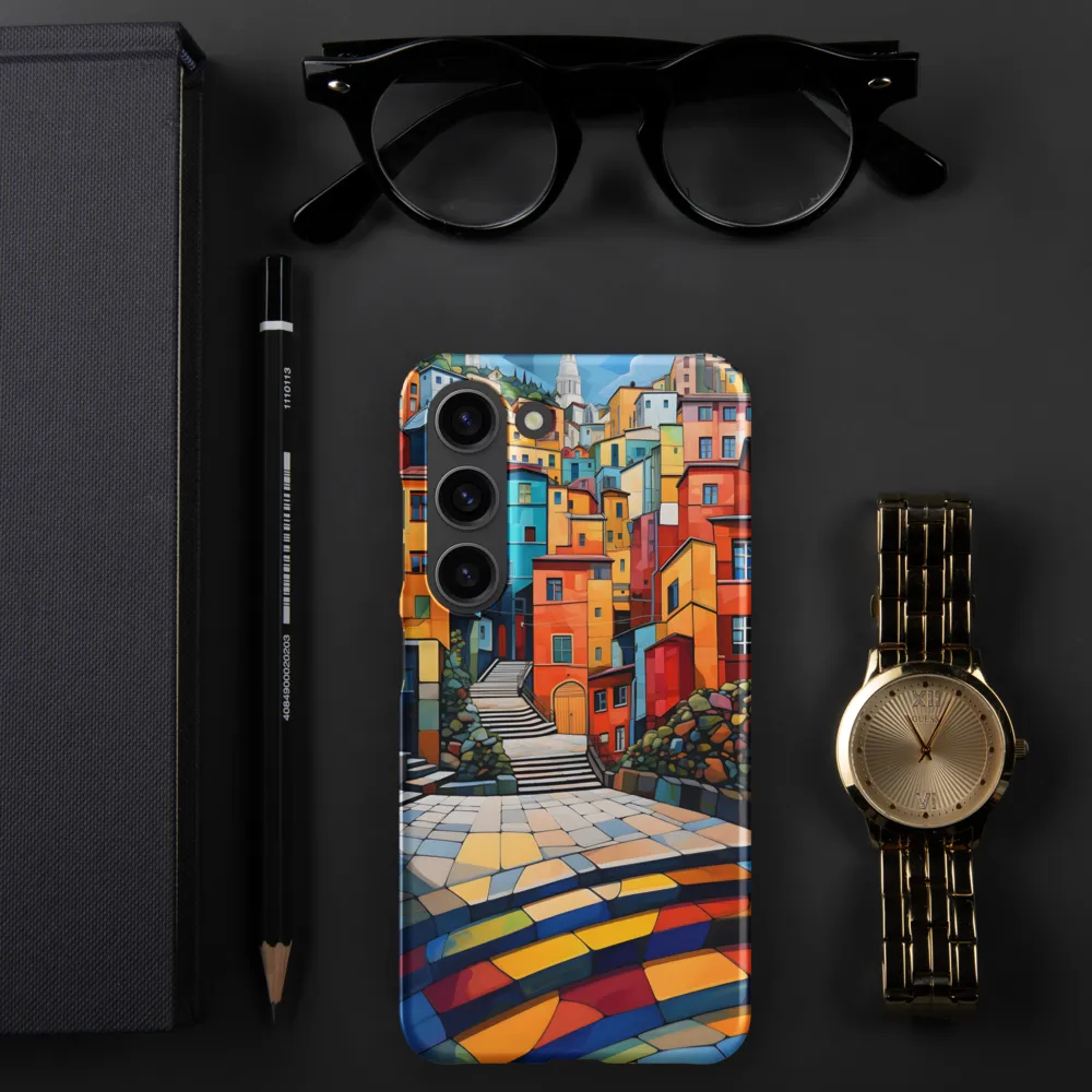 Vibrant Village: A Cubist Journey