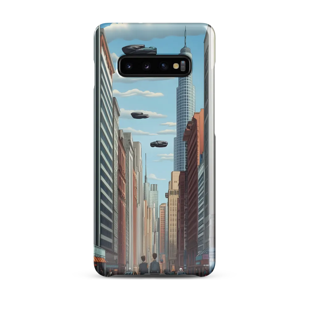 Futuristic Stroll through the Urban Skyline | Phone Case |  S10 Plus | Snap Case | Glossy