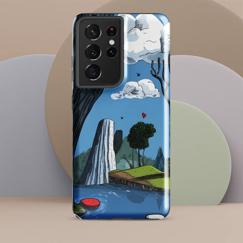 Whimsical Cliffside Reflections