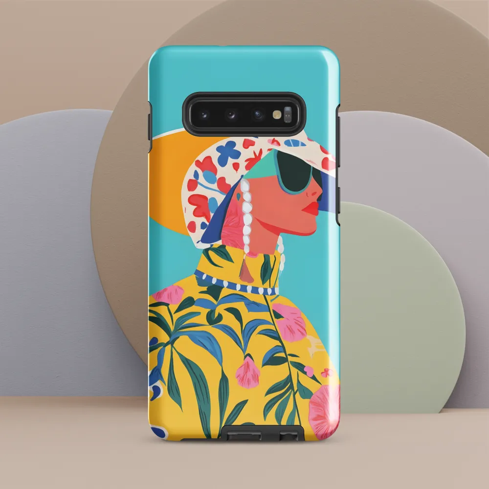 Tropical Confidence: A Fashion Portrait | Phone Case |  S10 Plus | Tough Case | Glossy