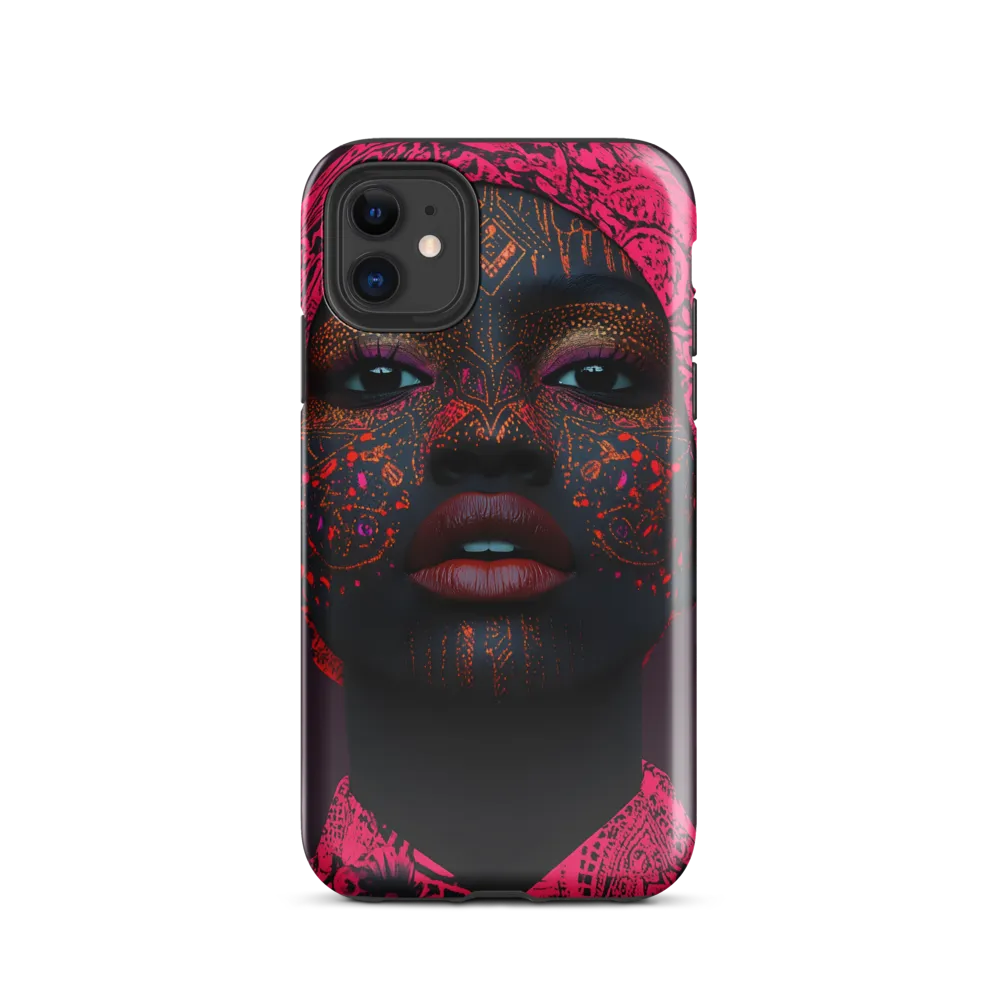 Neon Adornments: A Portrait of Cultural Expression