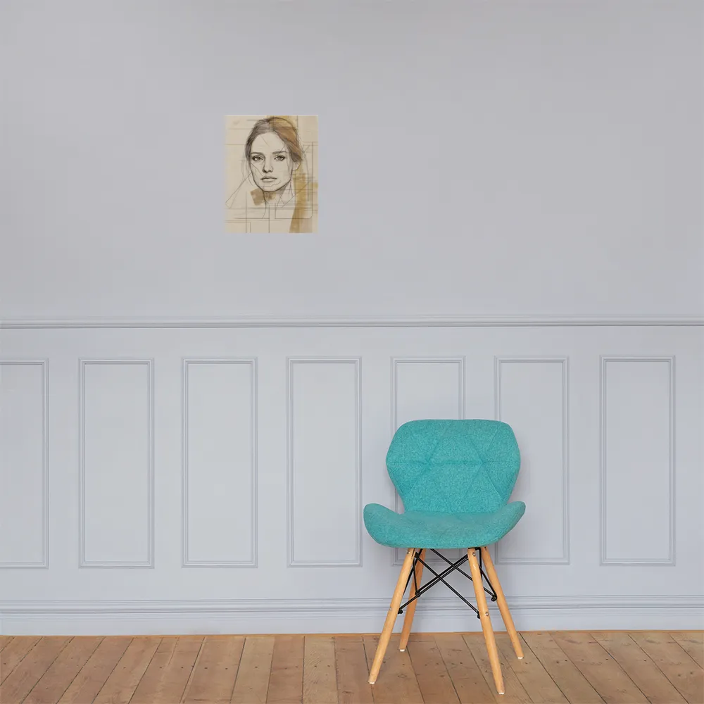 Geometric Elegance: A Modern Portrait | Poster | 11″×14″