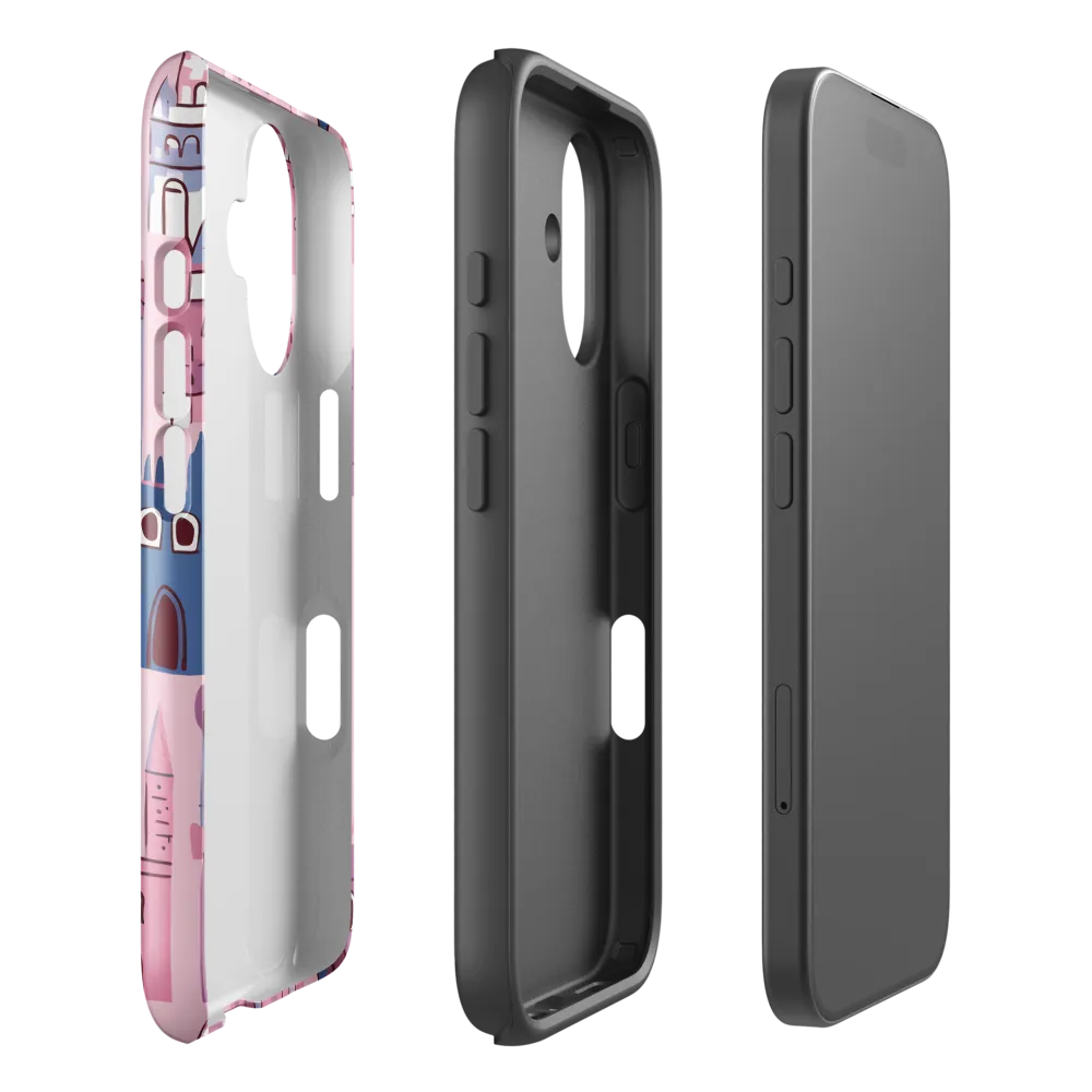 Whimsical Castles: A Playful Tapestry | Phone Case |  16 | Tough Case | Glossy