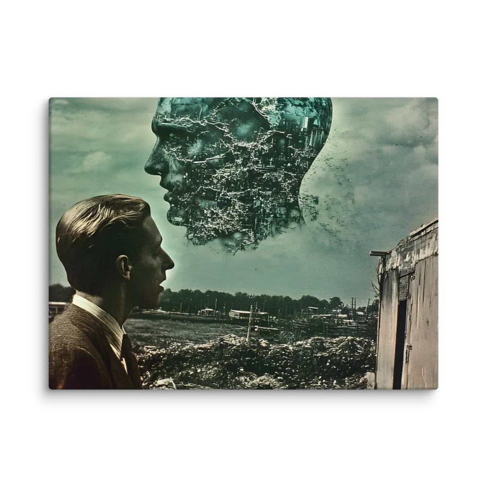 Ethereal Reflections: Identity in a Fragmented World | Canvas | 9″×12″